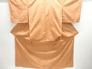 未使用品　抽象模様織り出し手織り紬着物